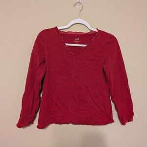 J. Jill Women's Red and Pink T-shirt